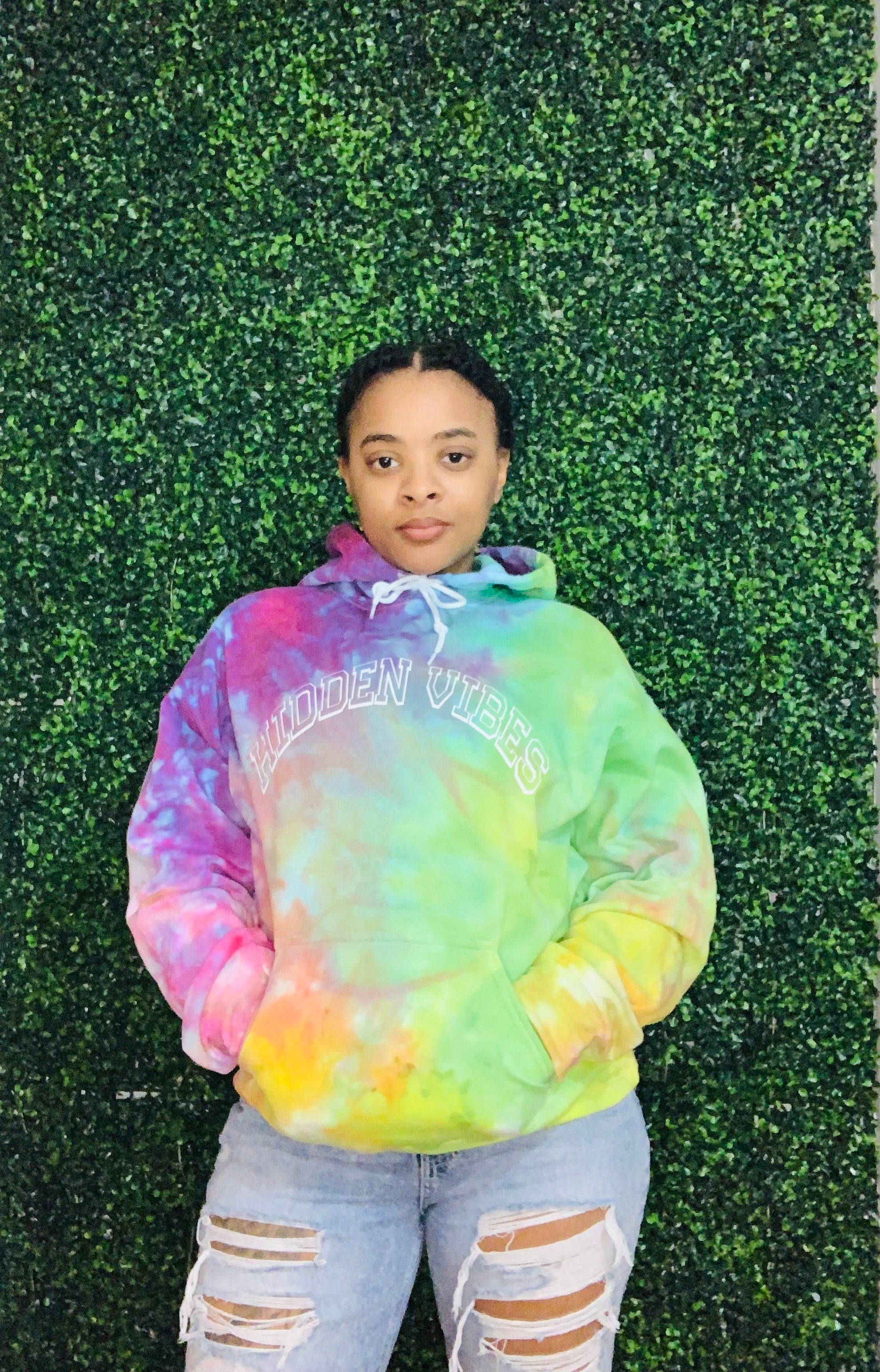 Tie dyed Hoodie Hidden Vibes Clothing